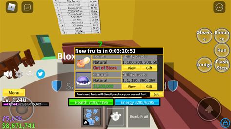 How To Drop Stored Fruits Blox Fruits