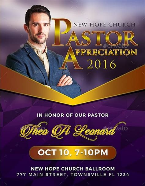 Free Pastor Appreciation Flyer Templates