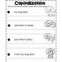 Fix Capitalization Worksheet First Grade