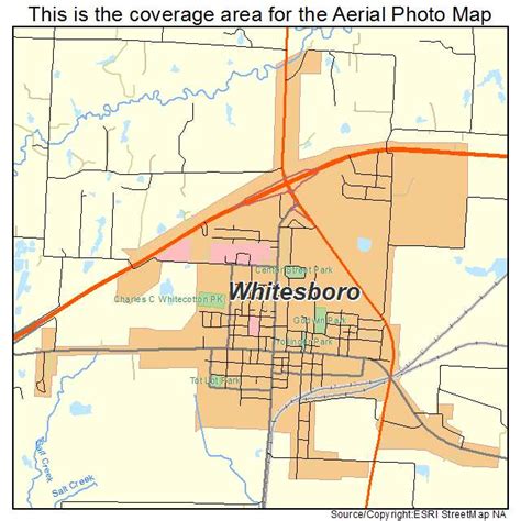 Aerial Photography Map Of Whitesboro Tx Texas