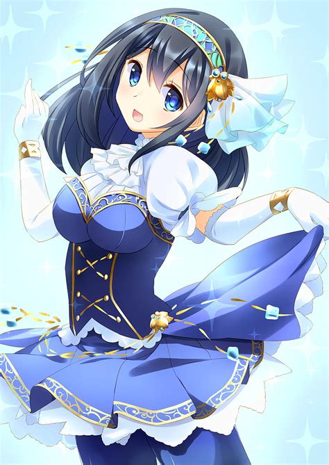 Anime Chicas Anime Sagisawa Fumika Pelo Largo Pelo Negro Ojos Azules Fondo De Pantalla De