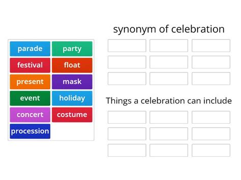 Celebrations Group Sort