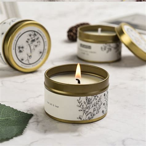 Wholesale Candle Company Golden Scented Travel Candle Tin With
