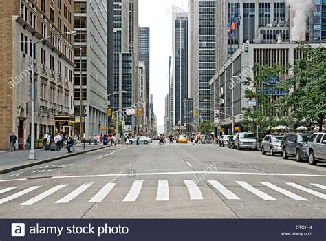 Empty Urban Street Scene On Avenue Of The Americas In New