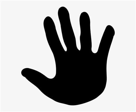 Black Handprint Clip Art Right Hand Print Png Image Transparent Png