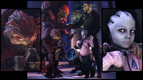 Video Game Mass Effect Asari Mass Effect Urdnot Wrex Commander