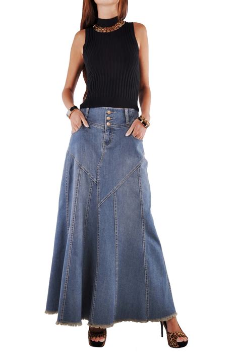 Style J Fantastic Flared Long Jean Skirt Reviews In Skirts Chickadvisor