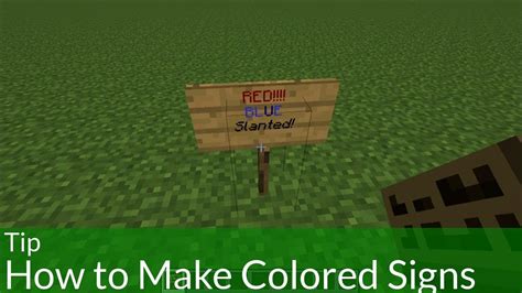 Tip How To Make Colored Signs In Minecraft Youtube