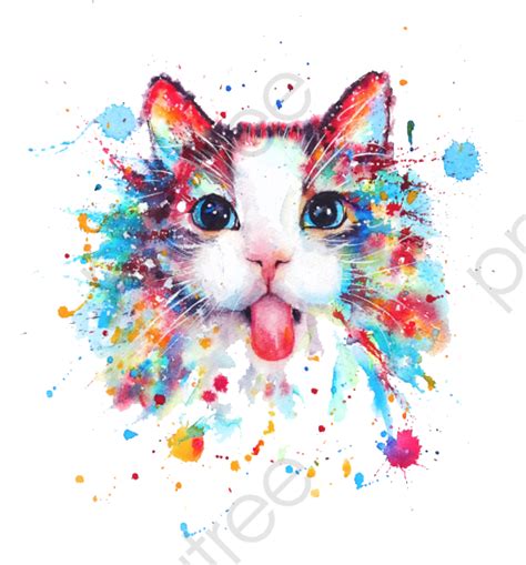 Watercolor Cat Watercolor Clipart Cat Clipart Kitty Png Transparent