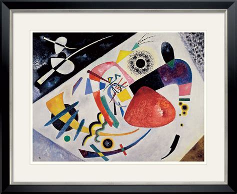 Wassily Kandinsky Painting Red Spot Ii 1921 In Solid Wood Frame