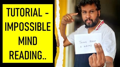 Tutorial Mind Boggling Mind Reading Any Thought Trick Mind Reading