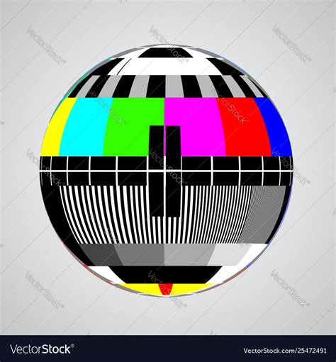 Tv Error Screen In A Sphere Royalty Free Vector Image