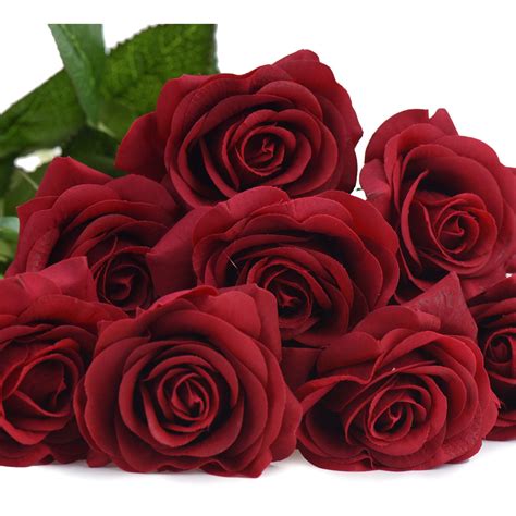 Dark Red Real Touch Silk Artificial Flowers ‘petals Feel And Look Like