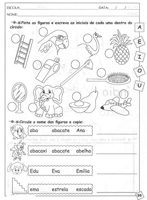 Atividades De Alfabetização Silábica Para Imprimir — SÓ Escola