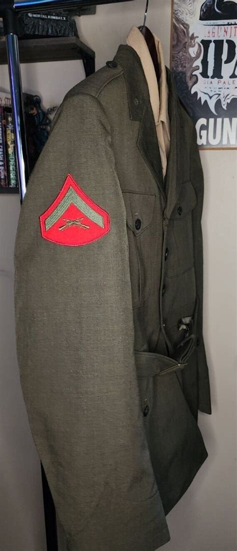 Us Marine Corps Officers Alpha Service Uniform Jacket And Trousers 16×35