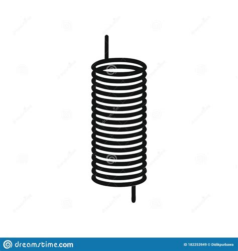 Spring Coil Icon Isometric Of Spring Coil Vector Icon For Web Design