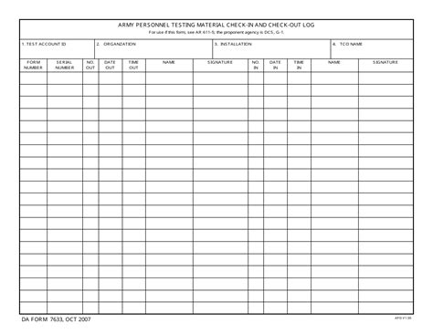 Da Form 7633 Fill Out Sign Online And Download Printable Pdf