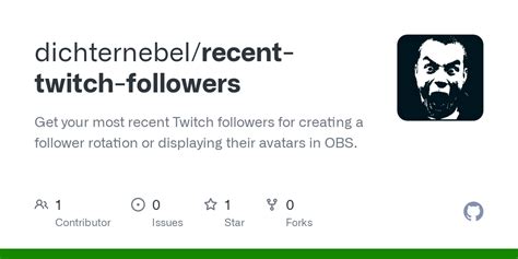Github Dichternebelrecent Twitch Followers Get Your Most Recent