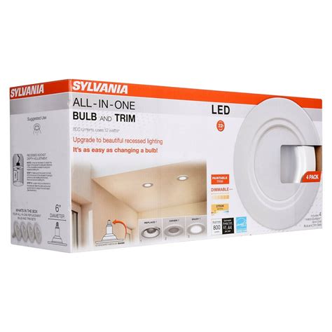 Sylvania Led Lt6 All In One Recessed Lighting 60 Watt Dimmable 4