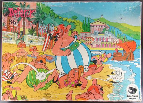 asterix dargaud 1974 36 pcs jigsaw puzzle asterix and obelix at the beach
