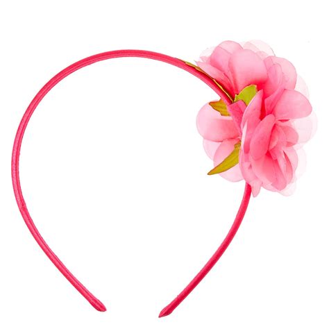 Hot Pink Flower Headband Claires Ca