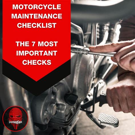 Motorcycle Maintenance Checklist 7 Most Important Checks Leather