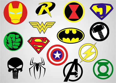 Superheroes Logos Vinyl Decal Svg File Printable Etsy