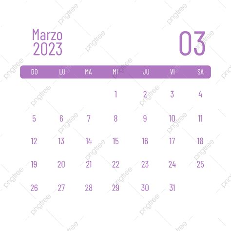 Calendário Espanhol De Março De 2023 Fúcsia Png 2023 Calendário Ano
