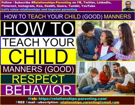 How To Teach Your Child Good Manners Respect Behavior Whats The