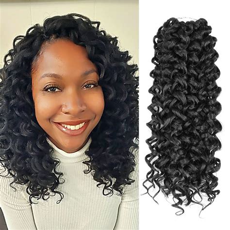 Buy Curly Crochet Hair For Black Women Inch Water Wave Gogo Curl Crochet Braids Natural Black