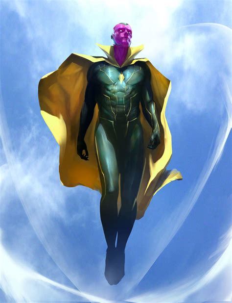 The Vision Created By Damian Audino Marvel Vision Avengers Art