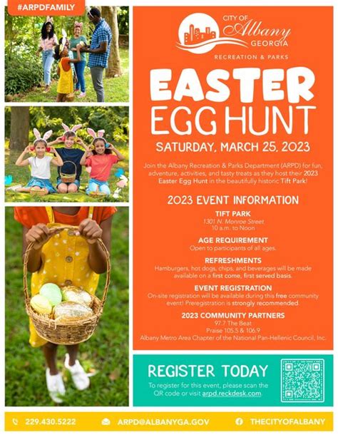 2023 Easter Egg Hunt Calendar Visit Albany Georgia Albany