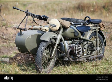 Vintage Army Motorcycle Hi Res Stock Photography And Images Alamy