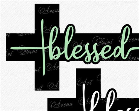 Blessed Cross Svg Blessed Cross Design Etsy