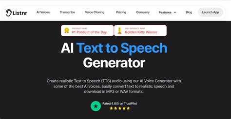 Listnr Ai Text To Speech Generator