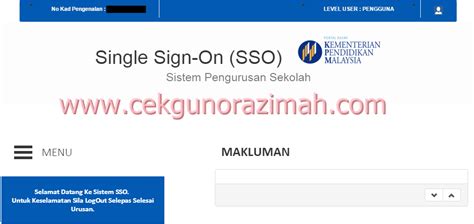 Langkah Langkah Pendaftaran Single Sign On SSO CikguNorazimah