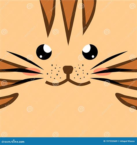 Set Of Funny Cartoon Cats Kittens Vector Illustration Stock Vector