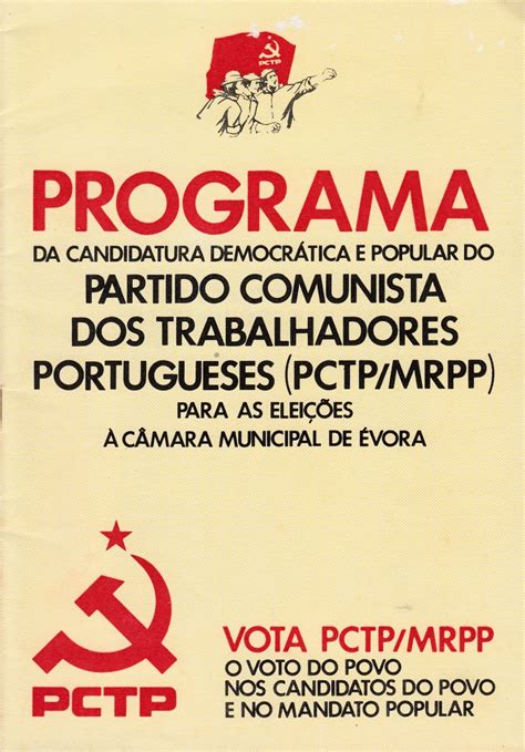 EleiÇÕes AutÁrquicas De 1979 Évora Mrpp Ephemera Biblioteca E Arquivo De José Pacheco