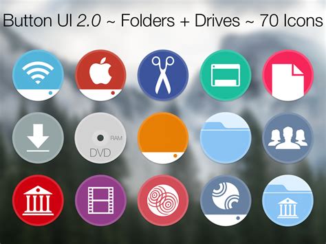 Button Ui 20 Folders Drives By Blackvariant On Deviantart