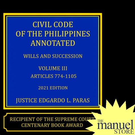 Paras Vol 3 2021 Wills And Succession Civil Code Of The