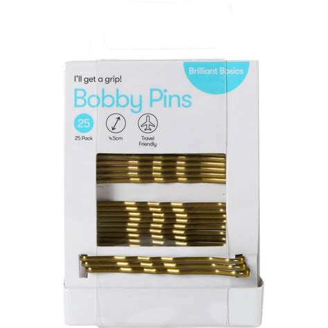 Buy Brilliant Basics Bobby Pins 25 Pack Blonde Mydeal