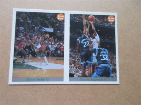1992 Front Row Promo Steve Smith Michigan State And Stacey Augmon Unlv