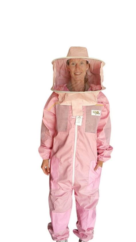 Beekeeping Suit Oz Armour Poly Cotton Semi Ventilated Bee Suit Pink