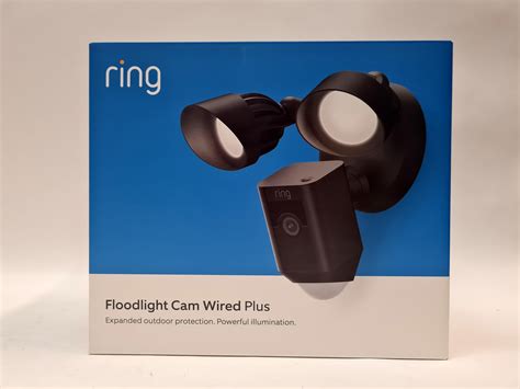 Lot - A RING Floodlight Camera Wired Plus - Black