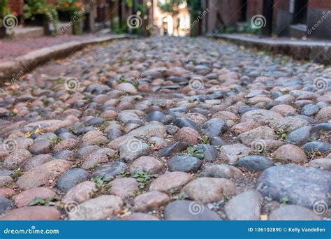 Wide Shot Of Cobble Stone Street Stock Photo Image Of Tourism