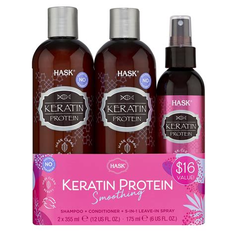 16 Value Hask Keratin Protein Shampoo And Conditioner Set Sulfate