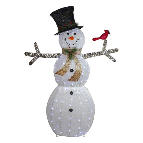 Northlight 72 Led Lighted Snowman With Black Top Hat Christmas Outdoor