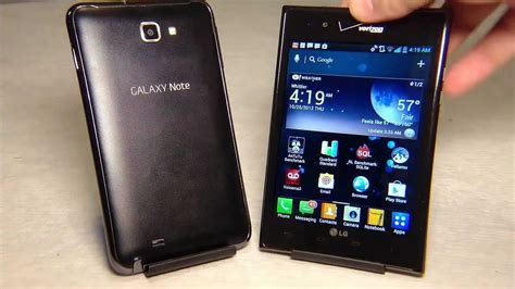 Samsung Galaxy Note Vs Lg Intuition Review Youtube