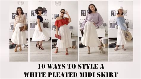 10 Ways To Style A White Pleated Midi Skirt Youtube