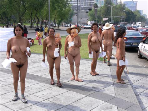 Protesting Mexican Women Pueblos Completely Nude In Public Real Women Nude